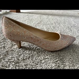 Alex Marie nude rhinestone pumps